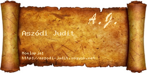 Aszódi Judit névjegykártya