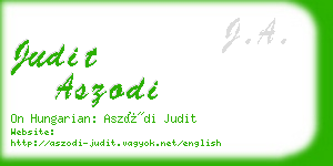 judit aszodi business card